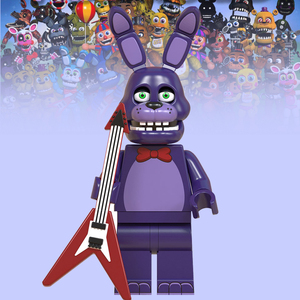 兼容乐高积木熊的五夜后宫wm832邦尼bonnie拼装人仔人偶游戏玩具