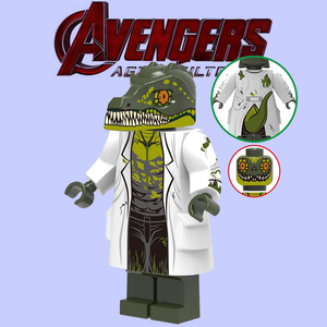 兼容乐高积木人仔欣宏超级英雄1345蜥蜴博士蜘蛛侠英雄远征复仇者