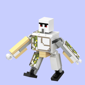 村庄铁傀儡21128我的世界男孩子拼装益智积木人仔模型兼容乐高