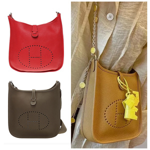 hermes/爱马仕女包新款mini字母镂空小方包手机包单肩斜跨包