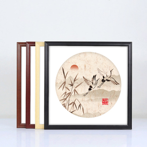 国画装裱画框架裱框卡纸实木相框挂墙书法字画外框定制33 38*50cm