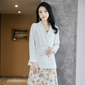 奢姿2022春装新款胖妹妹时尚翻领西装大码女装中长款休闲外套