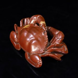 lwy6000淘宝老挝石螃蟹摆件 母子情深 八方来财 篆刻印章 寿山石雕