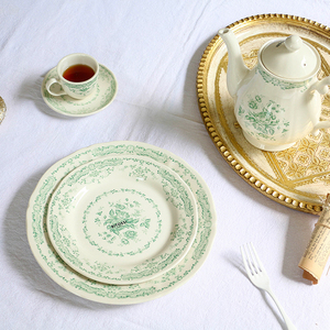 国内现货 意大利 Bitossi Home古典玫瑰 餐盘/沙拉碗 咖啡杯 草绿