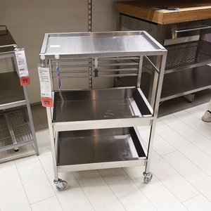 康福斯厨房推车餐车不锈钢厨房置物收纳餐厅饭店传菜上菜储物车
