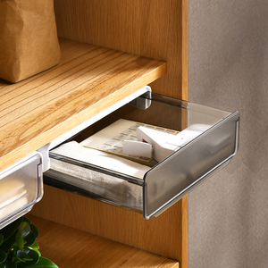 桌下抽屉桌面收纳盒办公室好物隐形书桌置物架文具小式挂隐藏神器