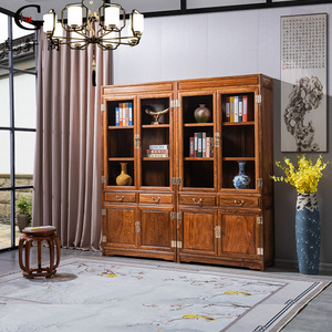红木家具刺猬紫檀书柜组合中式书房展示柜花梨木实木明式书架书橱
