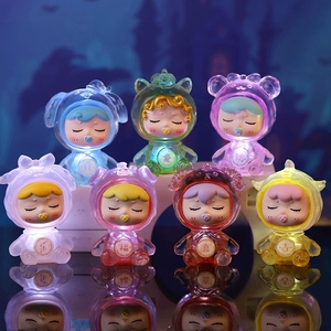 幸运宝贝盲盒摆件卡通可爱娃娃树脂公仔桌面小灯摆件学生生日礼物