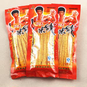 10袋包邮 河南特色小吃零食细长辣条可比香功夫米线调味面制食品