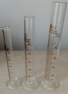 实验用品玻璃量筒250ml500ml1000ml带刻度计量杯工业长管杯
