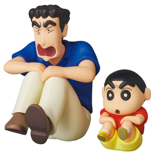 日本购回正版蜡笔小新野原新之助爸爸野原广志收藏摆件潮玩具手办