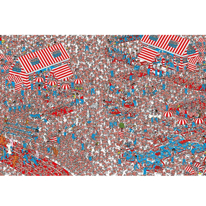 日本正版wheres wally威利在哪里聪明的沃利沃里玩具拼图1000片