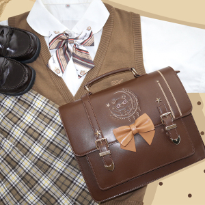 现货日系jk制服包邮差包3way包星愿熊日本学院风双肩包蝴蝶结拎包