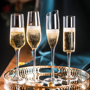 水晶玻璃香槟杯子高脚杯 气泡起泡酒酒杯婚礼酒吧创意6只欧式套装
