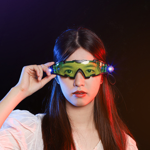 ins超火站c位cosplay夜视护目镜赛博朋克led发光夜店蹦迪炫酷眼镜