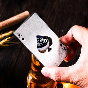 创意扑克牌啤酒开瓶器 黑桃A启瓶器 不锈钢啤酒起子个性开酒器