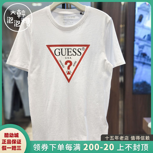 韩国代购guess短袖22新款男女倒三角大标百搭t恤休闲运动mm2k1303
