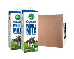 荷兰进口 乐荷全脂有机纯牛奶 1L*12盒家庭装 奶香自然 回味持久