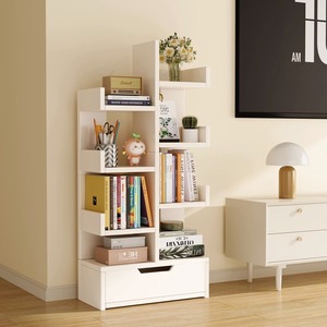 儿童树形书架落地置物架简易靠墙客厅家用收纳架子电视柜旁小书柜