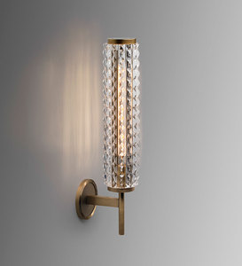 尹先生家居轻奢全铜玻璃玉米棒别墅楼梯过道书房客厅卧室床头壁灯