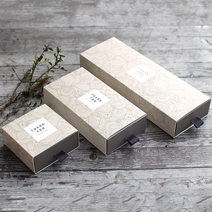 复古花纹手工皂包装纸盒现货茶叶手工折叠抽屉式纸盒婚礼糖盒定制