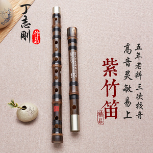 丁志刚紫竹笛子乐器专业成人高档演奏精制级双插横笛fg调学生考级