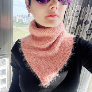 围巾女秋冬百搭韩国新款毛线弹力三角防风护颈保暖脖套头假高衣领