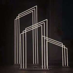 新款婚庆道具铁艺发光背景led灯带路引舞台装饰摆件于迎宾区装饰