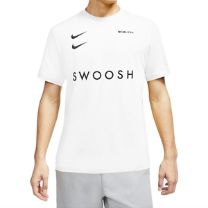 耐克nike swoosh 男子双钩圆领透气运动休闲短袖t恤 dh0030-100