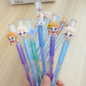 风景摩可擦笔冰雪艾莎安娜公主奇缘针尖晶蓝中性水笔学生文具礼品