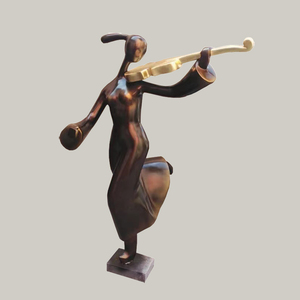 抽象人体雕塑摆件售楼处现代中式人物装饰酒店大厅落地树脂艺术品