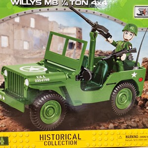 波兰进口积木cobi 2399 美军二战威利斯jeep