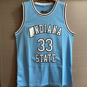 33号拉里伯德大学球衣 大鸟复古刺绣篮球服无袖运动背心男