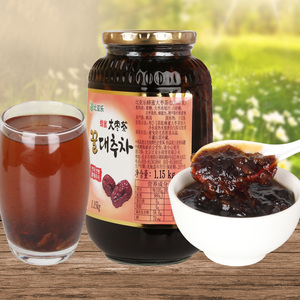 热销韩国原装进口比亚乐蜂蜜大枣茶1150g大枣酱水果茶果浆红枣茶