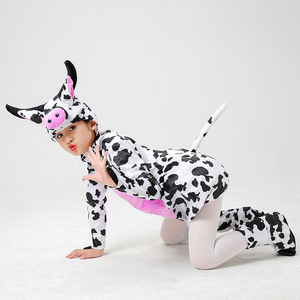 小牛儿童演出服卡通动物牛宝宝舞蹈服元宵节小牛来了奶牛表演服装