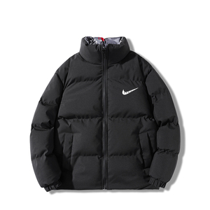 耐克纯羽绒服男士棉衣2022年新款冬季双面穿棉服潮流加厚棉袄