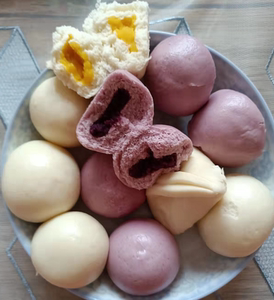 紫薯奶香小馒头卡通可爱奶黄豆沙馅包子动物速冻面点儿童早餐1人付款