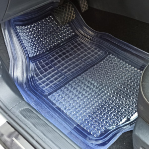 汽车pvc脚垫塑料透明地垫通用防水防滑防冻软乳胶加厚环保可裁剪