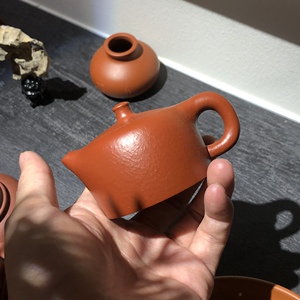 吴佩姬柚皮朱泥思源壶小品潮州手拉壶高工祥源制壶