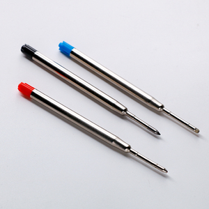 厂家直供 按动424圆珠笔金属中性水性油性G2总长99毫米不漏油笔芯