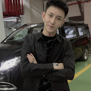 春季社会痞帅长袖衬衫韩版潮流帅气男装精神小伙寸衣很仙的上衣服