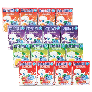 泰国进口Dutch Mill达美酸奶草莓蓝莓橙子味儿童营养酸牛奶饮料