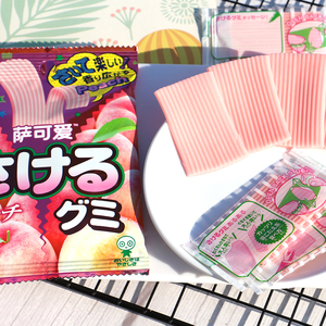 日本进口uha味觉糖萨可爱3袋超长软糖网红手撕果味软糖果休闲零食