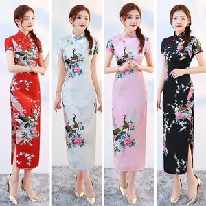 大码短袖长款改良旗袍 少女cos性感女装大佬伪娘变装反串连衣裙