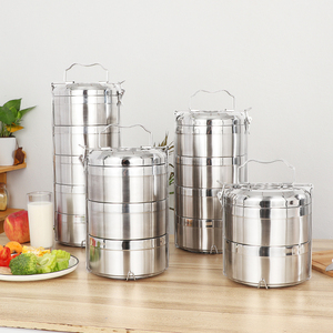 304不锈钢保温饭盒分格便当饭菜盒食格大容量提锅送菜盒多层餐盒