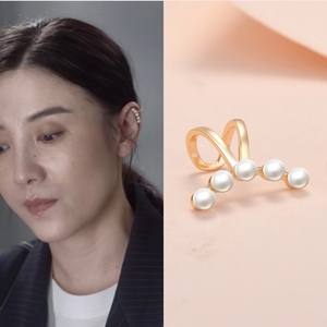 小舍得南俪宋佳同款珍珠耳骨夹925通体纯银韩国东大门耳夹耳饰女