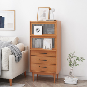 同心边柜北欧实木厨房碗柜多功能小立柜简约五斗储物柜沙发侧边柜