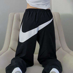 nike耐克裤子男运动裤夏季情侣款大勾宽松长裤女百搭收口束脚卫裤