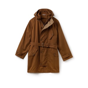 海淘现货 lacoste法国鳄鱼休闲复古工装风衣纯色宽松外套bh3946