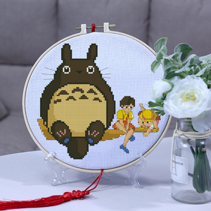 龙猫十字绣卡通动漫可爱清新人物简单二次元日本手工自绣刺绣diy